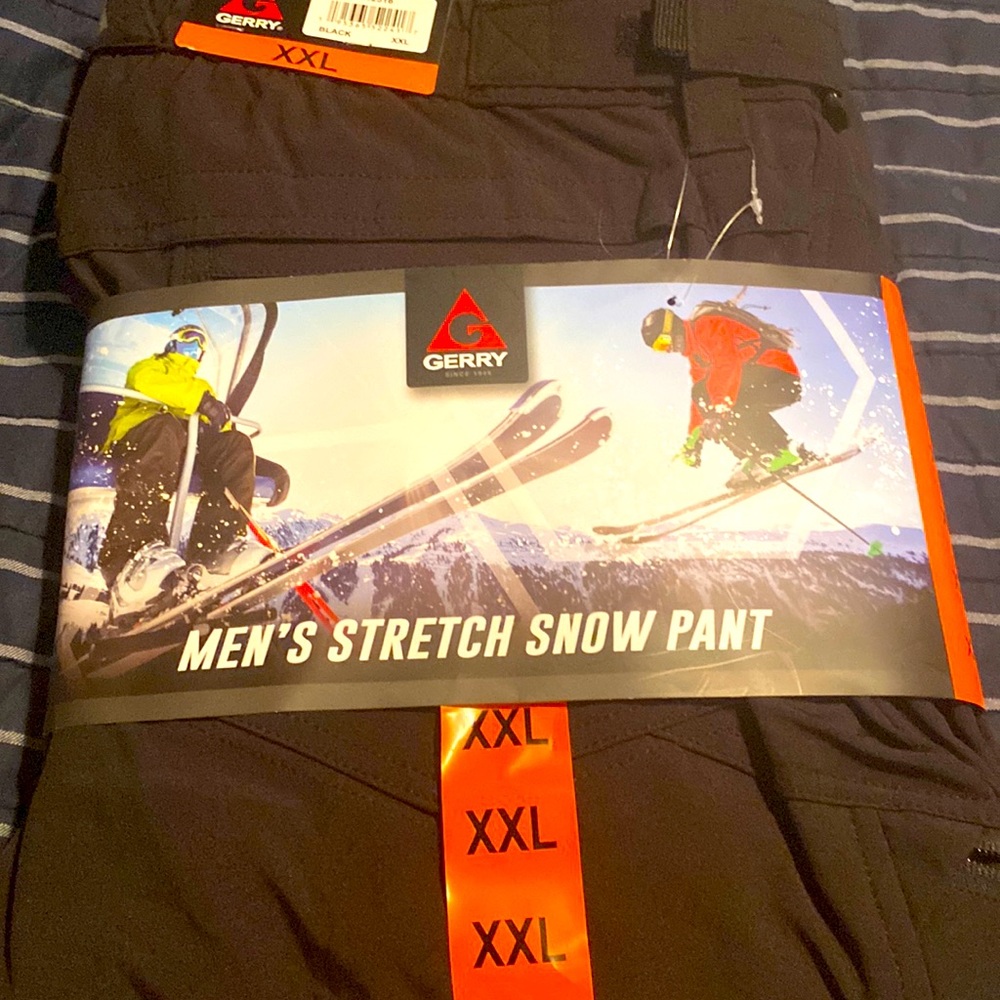 Men’s Black Stretch Snow pants